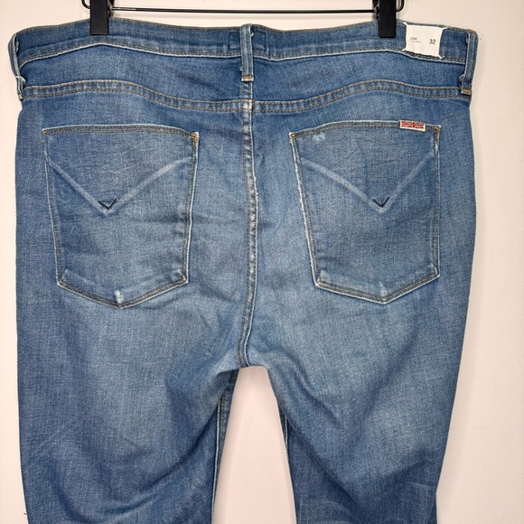 Hudson Jeans Jude Slouch Skinny Crop Distressed Size 32 - Picture 7 of 13